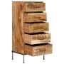 Cómoda de madera maciza de mango 45x35x106 cm de vidaXL, Aparadores - Ref: Foro24-247806, Precio: 302,45 €, Descuento: %