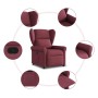 Sillón reclinable de tela rojo tinto en Sillones | Comprar online en Foru.es