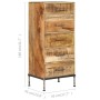 Cómoda de madera maciza de mango 45x35x106 cm de vidaXL, Aparadores - Ref: Foro24-247806, Precio: 302,45 €, Descuento: %