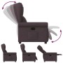 Sillón reclinable de tela marrón oscuro en Sillones | Comprar online en Foru.es