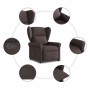 Sillón reclinable de tela marrón oscuro en Sillones | Comprar online en Foru.es