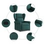 Sillón reclinable de tela verde oscuro en Sillones | Comprar online en Foru.es