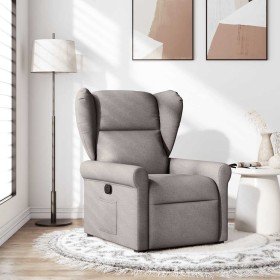 Sillón reclinable de tela gris taupe en Sillones | Comprar online en Foru.es