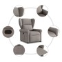 Sillón reclinable de tela gris taupe en Sillones | Comprar online en Foru.es