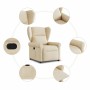 Sillón reclinable de tela crema en Sillones | Comprar online en Foru.es