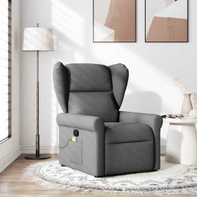Sillón reclinable de masaje de tela gris oscuro en Sillones | Comprar online en Foru.es