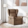 Sillón reclinable con masaje de tela marrón en Sillones | Comprar online en Foru.es