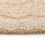Alfombra redonda con estampado yute trenzado 120 cm de vidaXL, Alfombras - Ref: Foro24-245340, Precio: 55,31 €, Descuento: %