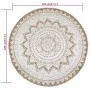 Alfombra redonda con estampado yute trenzado 120 cm de vidaXL, Alfombras - Ref: Foro24-245340, Precio: 55,31 €, Descuento: %