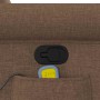 Sillón reclinable con masaje de tela marrón en Sillones | Comprar online en Foru.es
