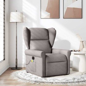 Sillón de masaje reclinable de tela gris taupé en Sillones | Comprar online en Foru.es
