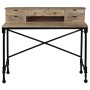 Escritorio de madera maciza de mango y acero 110x50x96 cm de vidaXL, Escritorios - Ref: Foro24-244947, Precio: 315,45 €, Desc...