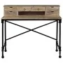 Escritorio de madera maciza de mango y acero 110x50x96 cm de vidaXL, Escritorios - Ref: Foro24-244947, Precio: 310,04 €, Desc...