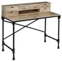 Escritorio de madera maciza de mango y acero 110x50x96 cm de vidaXL, Escritorios - Ref: Foro24-244947, Precio: 310,04 €, Desc...
