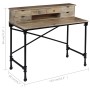 Escritorio de madera maciza de mango y acero 110x50x96 cm de vidaXL, Escritorios - Ref: Foro24-244947, Precio: 315,45 €, Desc...