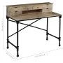 Escritorio de madera maciza de mango y acero 110x50x96 cm de vidaXL, Escritorios - Ref: Foro24-244947, Precio: 310,04 €, Desc...