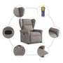 Sillón de masaje reclinable de tela gris taupé en Sillones | Comprar online en Foru.es