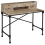 Escritorio de madera maciza de mango y acero 110x50x96 cm de vidaXL, Escritorios - Ref: Foro24-244947, Precio: 315,45 €, Desc...