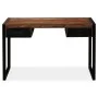 Schreibtisch mit 2 Schubladen aus recyceltem Massivholz 120x50x76 cm von vidaXL, Schreibtische - Ref: Foro24-244905, Preis: 2...