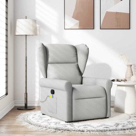 Sillón de masaje reclinable de tela gris nube en Sillones | Comprar online en Foru.es