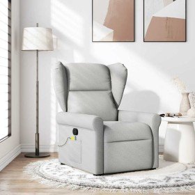 Sillón de masaje reclinable de tela gris nube en Sillones | Comprar online en Foru.es