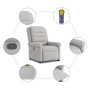 Sillón de masaje reclinable de tela gris nube en Sillones | Comprar online en Foru.es
