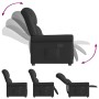 Sillón reclinable cuero sintético negro brillante en Sillones | Comprar online en Foru.es