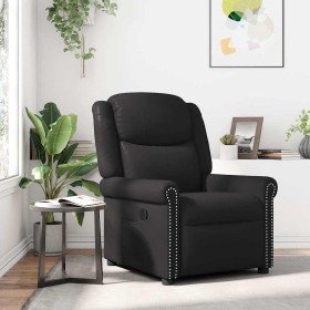 Sillón reclinable cuero sintético marrón brillante en Sillones | Comprar online en Foru.es