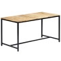 Mesa de comedor madera maciza de mango en bruto 140x70x75 cm de vidaXL, Mesas de cocina y de comedor - Ref: Foro24-247811, Pr...