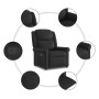 Sillón reclinable cuero sintético marrón brillante en Sillones | Comprar online en Foru.es