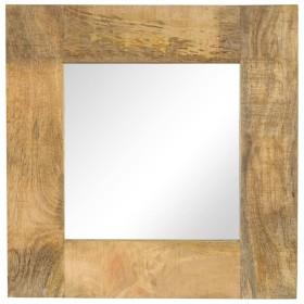 Espejo de madera maciza de mango 50x50 cm de vidaXL, Espejos - Ref: Foro24-246301, Precio: 83,65 €, Descuento: %