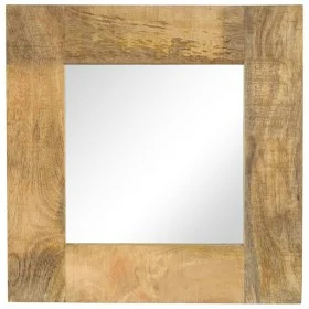 Espejo de madera maciza de mango 50x50 cm de vidaXL, Espejos - Ref: Foro24-246301, Precio: 81,61 €, Descuento: %