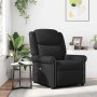Sillón reclinable de cuero sintético negro brillante en Sillones | Comprar online en Foru.es