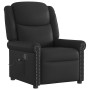 Sillón reclinable de cuero sintético negro brillante en Sillones | Comprar online en Foru.es
