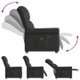 Sillón reclinable de cuero sintético negro brillante en Sillones | Comprar online en Foru.es