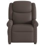 Sillón reclinable de cuero sintético marrón brillante en Sillones | Comprar online en Foru.es