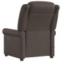 Sillón reclinable de cuero sintético marrón brillante en Sillones | Comprar online en Foru.es