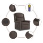 Sillón reclinable de cuero sintético marrón brillante en Sillones | Comprar online en Foru.es