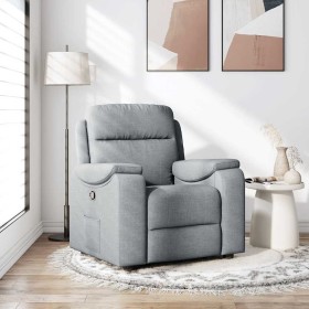 Sillón reclinable de tela gris claro en Sillones | Comprar online en Foru.es