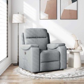 Sillón reclinable de tela gris claro en Sillones | Comprar online en Foru.es