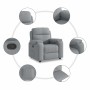 Sillón reclinable de tela gris claro en Sillones | Comprar online en Foru.es