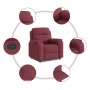 Sillón reclinable de tela rojo tinto en Sillones | Comprar online en Foru.es