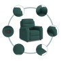 Sillón reclinable de tela verde oscuro en Sillones | Comprar online en Foru.es
