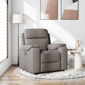 Sillón reclinable de tela gris taupe en Sillones | Comprar online en Foru.es
