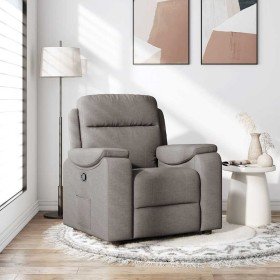 Sillón reclinable de tela gris taupe en Sillones | Comprar online en Foru.es