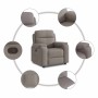 Sillón reclinable de tela gris taupe en Sillones | Comprar online en Foru.es