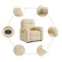 Sillón reclinable de tela crema en Sillones | Comprar online en Foru.es