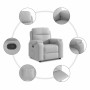 Sillón reclinable de tela gris nube en Sillones | Comprar online en Foru.es