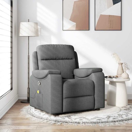 Sillón de masaje reclinable de tela gris oscuro en Sillones | Comprar online en Foru.es