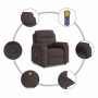 Sillón de masaje reclinable de tela marrón oscuro en Sillones | Comprar online en Foru.es